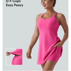HALARA Hot Pink Mini Dress with Pockets